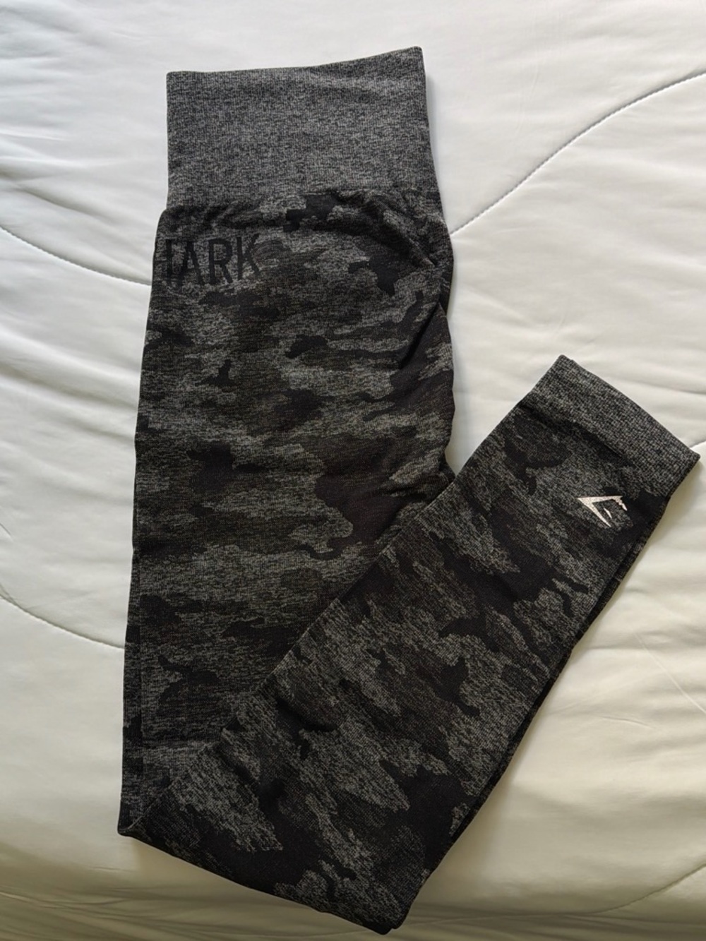Gymshark Gray & Black Camo Seamless Leggings